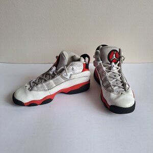 Nike Air Jordan 6 Rings "Cherry" Red White Black Boy's Sneakers Shoes Size 5Y